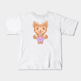 Cute cat cartoon Kids T-Shirt